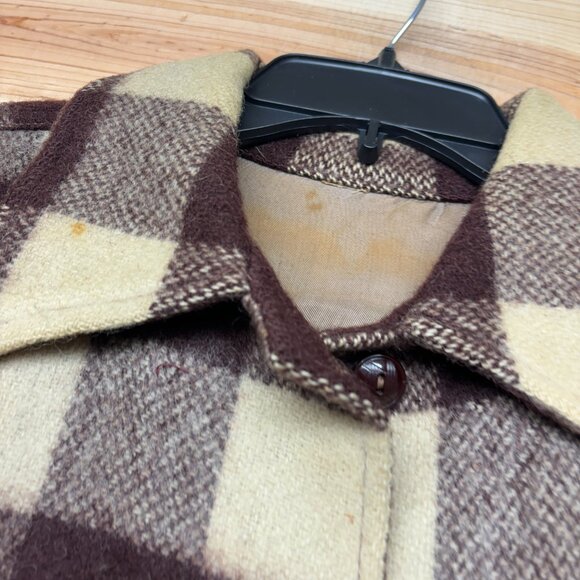 Vintage Weather Master Jacket Women Large Brown Wool Minnesota Woolen Co 50s 60s - Picture 4 of 16